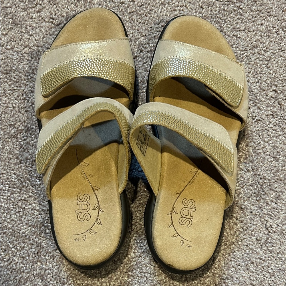 SAS Women's Tan Slide Sandals